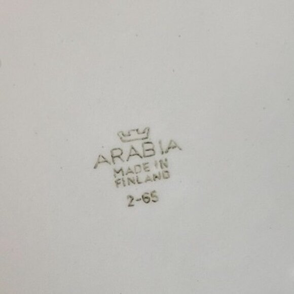 Vintage Arabia Finland Ceramic Plate Matin Matka Red And Blue Cats & House Desig - Picture 5 of 5